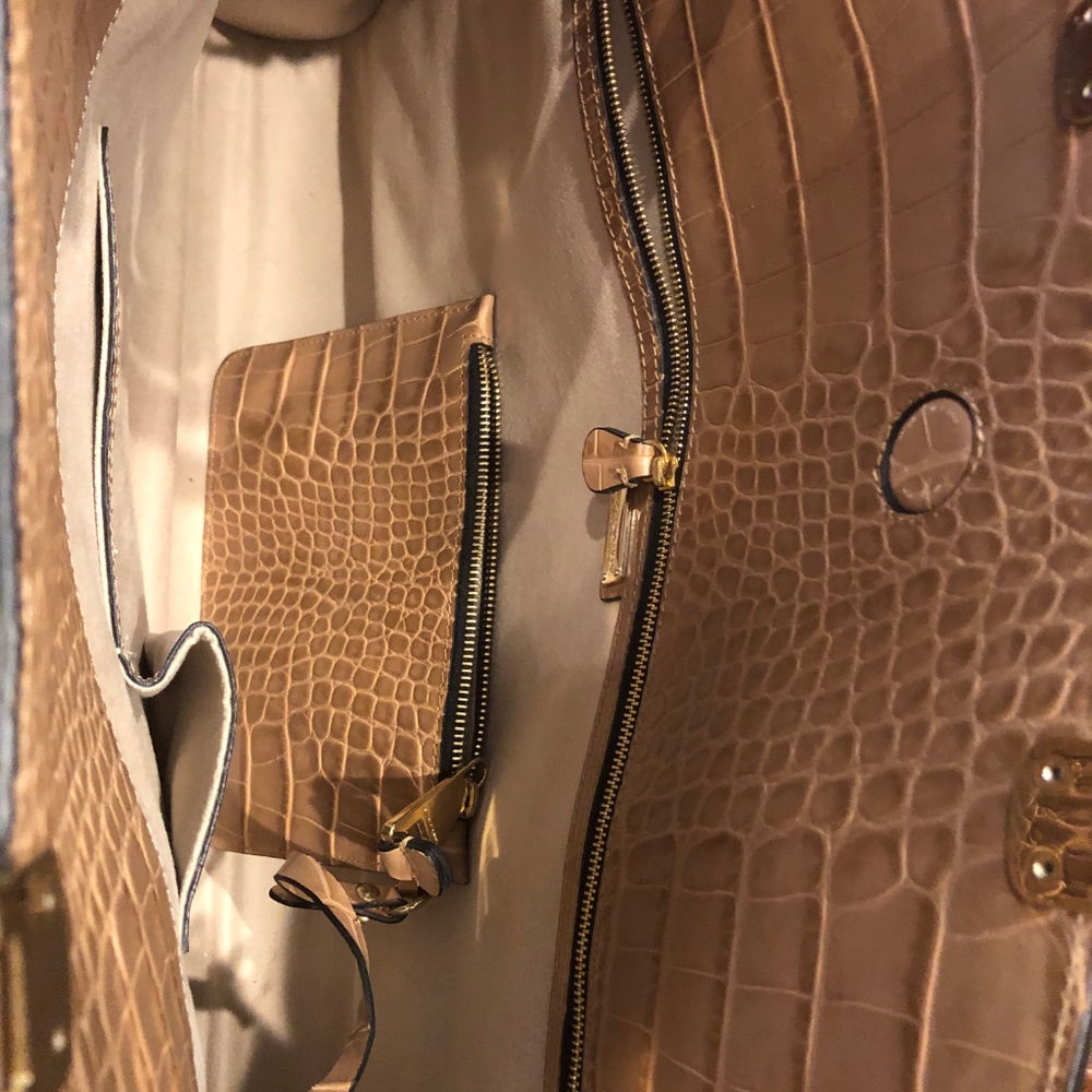 Emporio Armani Croc Embossed Womens' Leather Tote - Picture 4 of 4